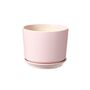 Ceramic Indoor Plant Pot With Built-in Saucer - Cotton Candy