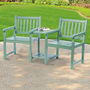 Hardwood PU Painted Love Seat - Sage Green