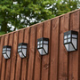 Pk of 4 Solar Fence/Wall Lights.