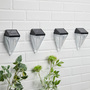 Pk of 4 Solar Diamond Wall Lights.