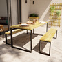 Cerland Blakea Wooden Garden Dining Set 6 Seater