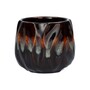 Small Ceramic Indoor Plant Pot - Black/Brown
