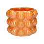Pearl Finish Ceramic Indoor Bubble Pot - Orange