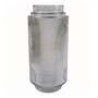 31cm Clear Ridged Glass Vase