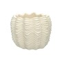 Rustic Cement Wave Plant Pot - Cream