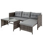 The Riverside Grey Corner Rattan Set