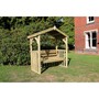 Anastasia 3 Seat Garden Arbour, Wooden Garden Bench Seat with Trellis - L90 x W170 x H190 cm - Minimal Assembly Required