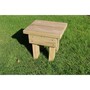 Pressure Treated Footstool - Outdoor Garden Furniture Foot Rest - Timber - L30 x W30 x H30 cm - Fully Assembled