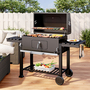 Outdoor Charcoal Grill with Side Table BBQ Patio