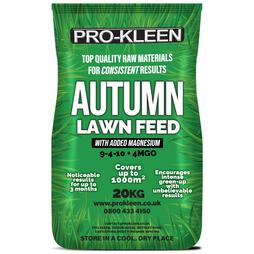 ProKleen Autumn Lawn Feed Grass Greening Fertiliser Granules 20KG