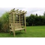 Beatrice Arbour - Sits 2, Wooden Garden Bench with Trellis - L90 x W120 x H210 cm - Minimal Assembly Required