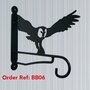 Owl Feature Bracket - Steel Hanging Basket Holder - Steel - H33 cm - Black