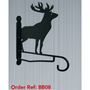 Stag Feature Bracket - Steel Hanging Basket Holder - Steel - H33 cm - Black