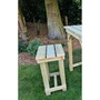 Bar Stool - Pressure Treated Timber Garden Seat - L49 x W49 x H77 cm - Minimal Assembly Required