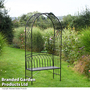 Wrought Iron Garden Arch with Bench