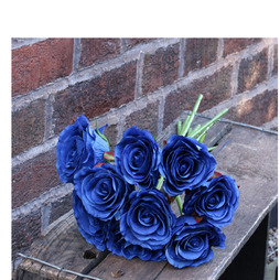 Artificial Garden Rose Bundle - Blue