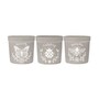 Set of 3 Cement Insect Plant Pots