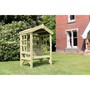 Cottage Arbour- Trellis Back & Sides - Sits 2, Wooden Garden Bench Seat w/ Trellis - L90 x W135 x H190 cm - Min. Assembly Required