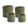 Ceramic Reactive Glaze Fern Leaf Planter