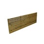 Multi Pack of 3 - 6 x 2 Feet Contemporary Fence Panel - Timber - L5 x W180 x H60 cm - Fully Assembled