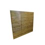 Multi Pack of 3 - Contemporary Fence Panels - Pressure Treated Redwood - L5 x W180 x H150 cm - Fully Assembled