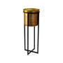 Calla Planter Stand Black/Antique Gold H58CM D22CM