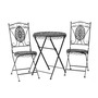 Glamhaus Catalina Black Metal Garden Bistro Set Patio Furniture