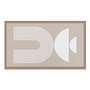 Beige Half Moon Abstract Indoor & Outdoor Doormat - 70x40cm