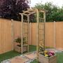 Waltons 4' x 2' Outdoor Pressure Treated Bow Top Garden Trellis Arch