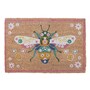Natural Coir Floral Bee Doormat - 60x40cm