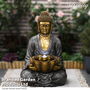 Serenity - Large Gold Effect Sitting Buddha Water Feature