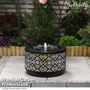 Serenity - Mosaic Grey Lantern Effect Metal Water Feature