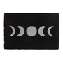 Natural Coir Moon Phase Doormat - Black - 60x40cm