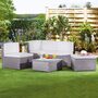 Garden Gear Milan Rattan Lounge Sofa Set - Grey