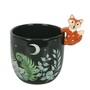 Green Forest Indoor Plant Pot with Fox Decal