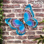 Garden Gear - Metal and Glass Butterfly Wall Art - Blue