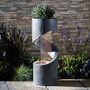 Serenity - Spiral Rainfall Water Feature with Planter