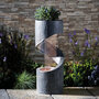 Serenity Spiral Rainfall Water Feature with Planter