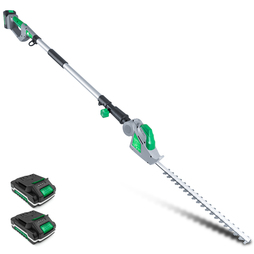 Gracious Gardens 18V Long Reach 2.4m Cordless Hedge Trimmer with 2 Batteries