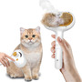 Cat Steam Grooming Brush with Spray - Anti-Static Deshedding Comb & Massage Tool - Self-Cleaning Pet Hair Brush for Cats & Dogs
