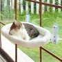 Foldable Cat Window Hammock Bed - Strong Suction Cup Cat Perch Seat Holds 18kg - Washable Reversible Cover & Sturdy Steel Frame