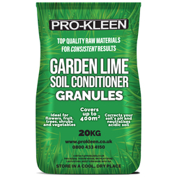 ProKleen Garden Lime Soil Conditioner Granules 20kg Neutralise the soil & Raise pH Levels