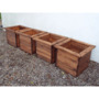 4 Piece Large Square Planter Set