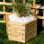 Small 50cm Hexagon Wooden Planter