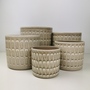 Dove Grey Textured Planter