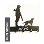 Gun Down Key Holder - Rack - Solid Steel - W15 x H9 cm - Black