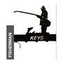 Fisherman Key Holder - Rack - Solid Steel - W15 x H9 cm - Black