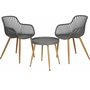 idooka 3 Piece Bistro Set Grey Wood Effect Legs