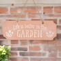 Terracotta Garden Sign W18.5 cm