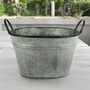 Large Zinc Ribbed Trough